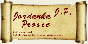 Jordanka Prošić vizit kartica
